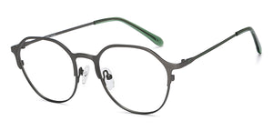 Gunmetal Geometric Full Rim Unisex Eyeglasses by Vincent Chase Online-207368