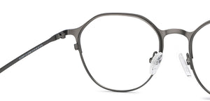 Gunmetal Geometric Full Rim Unisex Eyeglasses by Vincent Chase Online-207368