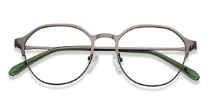 Gunmetal Geometric Full Rim Unisex Eyeglasses by Vincent Chase Online-207368
