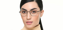 Load image into Gallery viewer, Gunmetal Geometric Full Rim Unisex Eyeglasses by Vincent Chase-222123