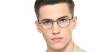 Load image into Gallery viewer, Gunmetal Geometric Full Rim Unisex Eyeglasses by Vincent Chase-222123