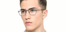 Load image into Gallery viewer, Gunmetal Geometric Full Rim Unisex Eyeglasses by Vincent Chase-222123