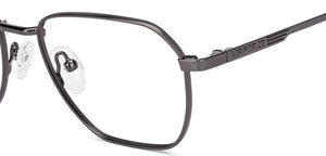 Gunmetal Geometric Full Rim Unisex Eyeglasses by Vincent Chase-222123