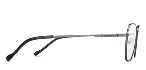 Gunmetal Geometric Full Rim Unisex Eyeglasses by Vincent Chase-222123
