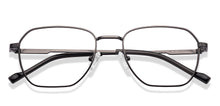 Load image into Gallery viewer, Gunmetal Geometric Full Rim Unisex Eyeglasses by Vincent Chase-222123