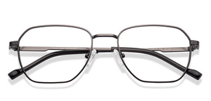 Gunmetal Geometric Full Rim Unisex Eyeglasses by Vincent Chase-222123