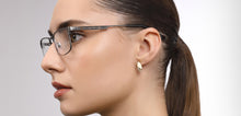 Load image into Gallery viewer, Gunmetal Rectangle Full Rim Unisex Eyeglasses by John Jacobs-223223