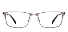 Load image into Gallery viewer, Gunmetal Rectangle Full Rim Unisex Eyeglasses by John Jacobs-223223
