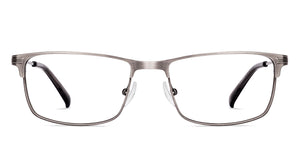 Gunmetal Rectangle Full Rim Unisex Eyeglasses by John Jacobs-223223