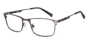 Gunmetal Rectangle Full Rim Unisex Eyeglasses by John Jacobs-223223