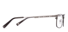Load image into Gallery viewer, Gunmetal Rectangle Full Rim Unisex Eyeglasses by John Jacobs-223223