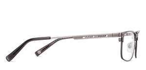 Gunmetal Rectangle Full Rim Unisex Eyeglasses by John Jacobs-223223
