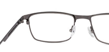 Load image into Gallery viewer, Gunmetal Rectangle Full Rim Unisex Eyeglasses by John Jacobs-223223