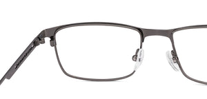 Gunmetal Rectangle Full Rim Unisex Eyeglasses by John Jacobs-223223