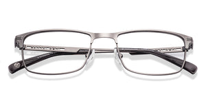Gunmetal Rectangle Full Rim Unisex Eyeglasses by John Jacobs-223223