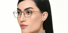Load image into Gallery viewer, Gunmetal Rectangle Full Rim Unisex Eyeglasses by Vincent Chase-219548