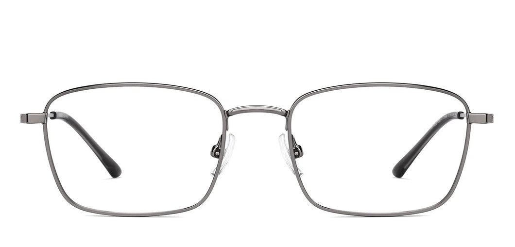 Gunmetal Rectangle Full Rim Unisex Eyeglasses by Vincent Chase-219548