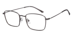 Gunmetal Rectangle Full Rim Unisex Eyeglasses by Vincent Chase-219548