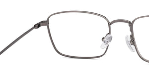Gunmetal Rectangle Full Rim Unisex Eyeglasses by Vincent Chase-219548