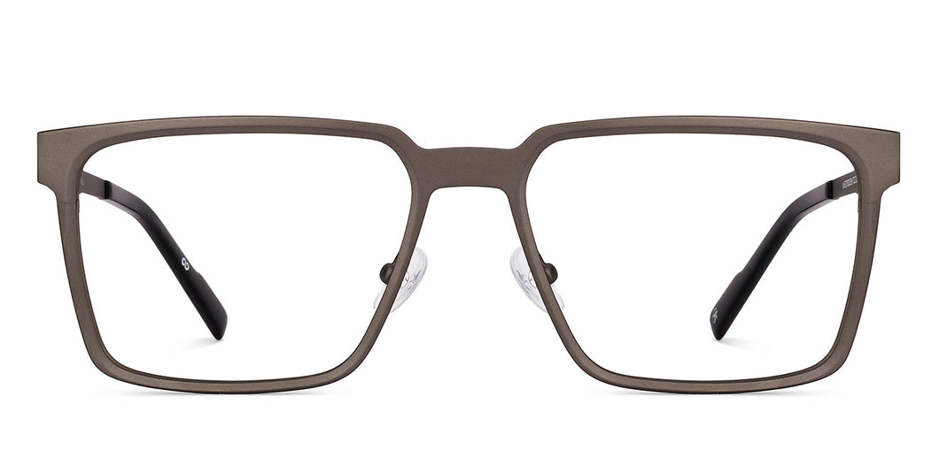 Gunmetal Square Full Rim Unisex Eyeglasses by John Jacobs-222892