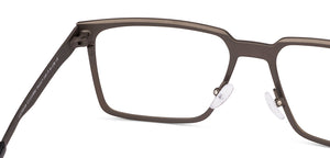 Gunmetal Square Full Rim Unisex Eyeglasses by John Jacobs-222892