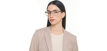Load image into Gallery viewer, Gunmetal Square Full Rim Unisex Eyeglasses by John Jacobs-222892