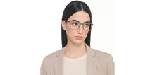 Load image into Gallery viewer, Gunmetal Square Full Rim Unisex Eyeglasses by John Jacobs-222892