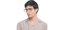 Load image into Gallery viewer, Gunmetal Square Full Rim Unisex Eyeglasses by John Jacobs-222892