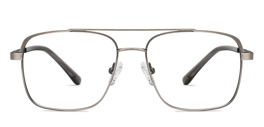 Gunmetal Square Full Rim Unisex Eyeglasses by Vincent Chase-207375
