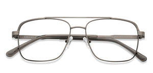 Gunmetal Square Full Rim Unisex Eyeglasses by Vincent Chase-207375