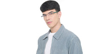 Load image into Gallery viewer, Green Rectangle Rimless Unisex Eyeglasses by Lenskart Air-225550