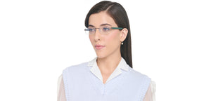 Green Rectangle Rimless Unisex Eyeglasses by Lenskart Air-225550