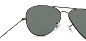 Gunmetal Aviator Full Rim Unisex Sunglasses by Vincent Chase Polarized-211475