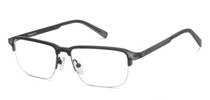 Grey Rectangle Half Rim Unisex Eyeglasses by Lenskart Air-215908