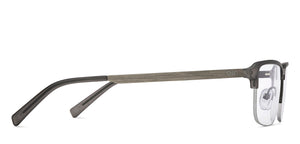 Grey Rectangle Half Rim Unisex Eyeglasses by Lenskart Air-215908