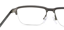 Load image into Gallery viewer, Grey Rectangle Half Rim Unisex Eyeglasses by Lenskart Air-215908