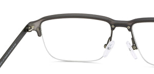 Grey Rectangle Half Rim Unisex Eyeglasses by Lenskart Air-215908