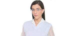 Gunmetal Rectangle Rimless Unisex Eyeglasses by Lenskart Air-225547