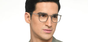 Silver Square Full Rim Unisex Eyeglasses by Vincent Chase-215387