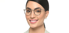 Load image into Gallery viewer, Silver Square Full Rim Unisex Eyeglasses by Vincent Chase-215387