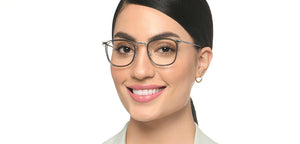 Silver Square Full Rim Unisex Eyeglasses by Vincent Chase-215387