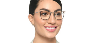Silver Square Full Rim Unisex Eyeglasses by Vincent Chase-215387