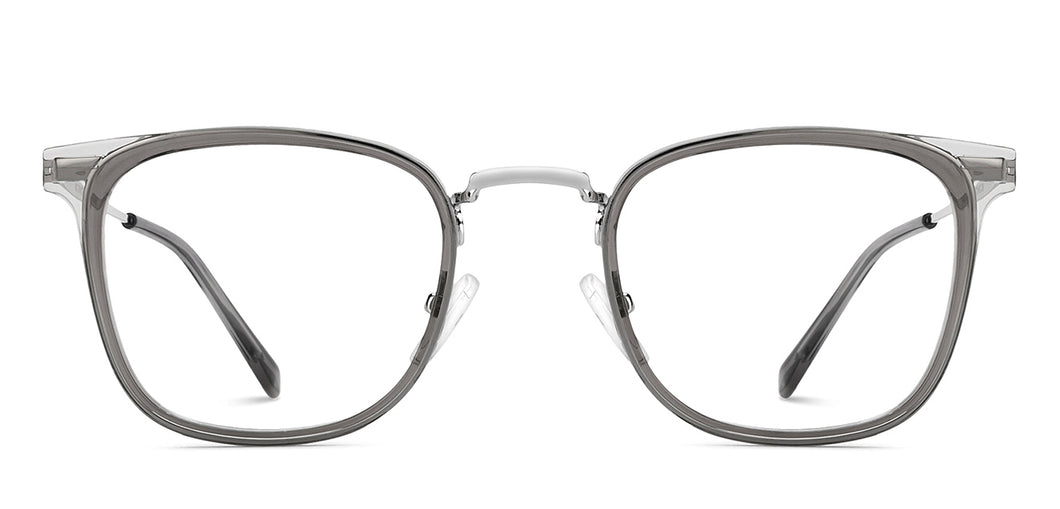 Silver Square Full Rim Unisex Eyeglasses by Vincent Chase-215387
