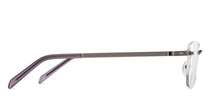 Gunmetal Cat Eye Rimless Women Eyeglasses by Lenskart Air-211066