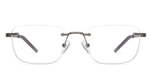 Load image into Gallery viewer, Gunmetal Rectangle Rimless Unisex Eyeglasses by Lenskart Air-211055