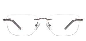 Gunmetal Rectangle Rimless Unisex Eyeglasses by Lenskart Air-211055
