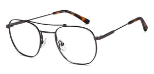 Gunmetal Square Full Rim Unisex Eyeglasses by John Jacobs Online-206513