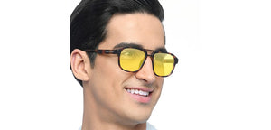 Tortoise Square Full Rim Unisex Eyeglasses by John Jacobs-224989