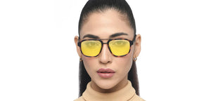 Tortoise Square Full Rim Unisex Eyeglasses by John Jacobs-224989