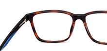 Load image into Gallery viewer, Havana Rectangle Full Rim Unisex Eyeglasses by John Jacobs-229386